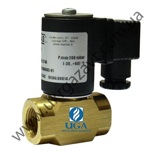 Клапан электромагнитный газовый Madas EVO/NC НЗ Ду 20 - Оптовая продажа ...